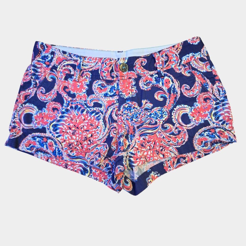 Lilly Pulitzer The Walsh Short For the Halibut Paisley 6 Preppy Coastal Vacation